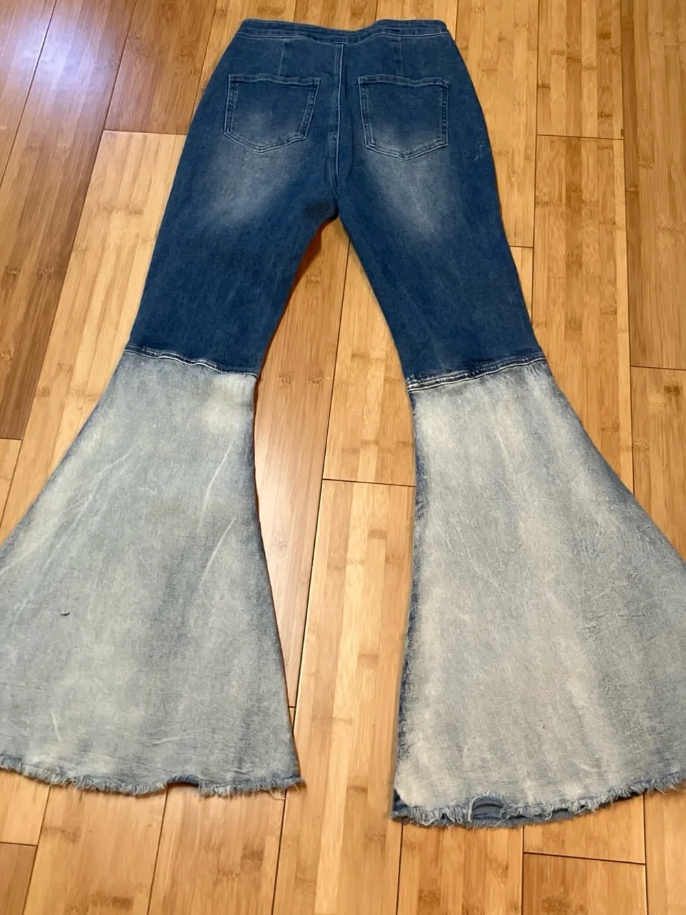 Altar'd State Dark Blue Panel Flare Jeans NWT